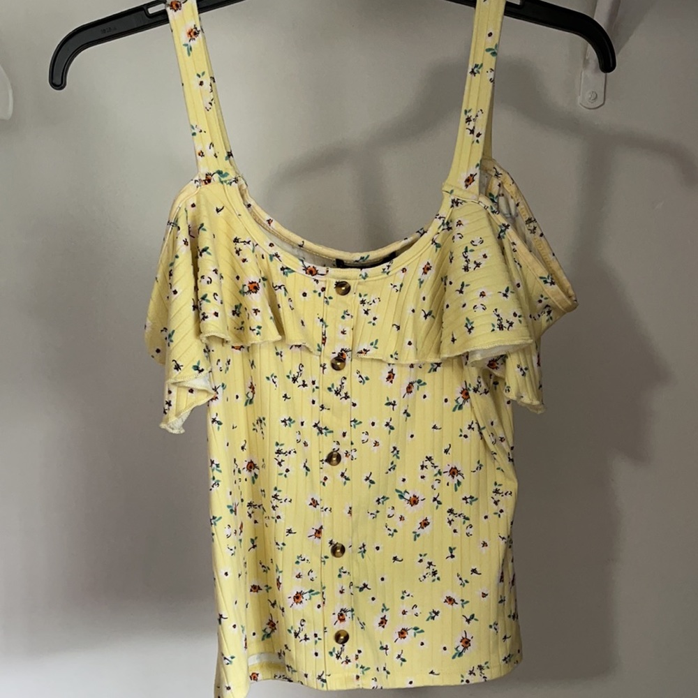 Yellow Off the Shoulders Shirt